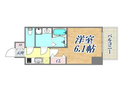 レオンコンフォート神戸駅前(1K/9階)の間取り写真