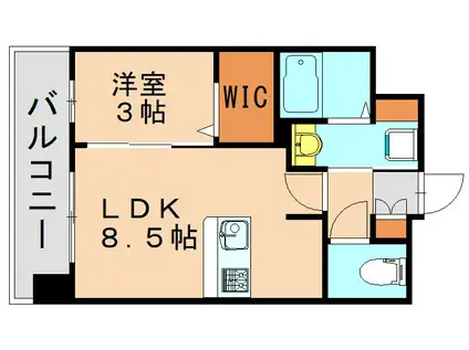 グランフォーレ小倉シティタワー(1LDK/5階)の間取り写真