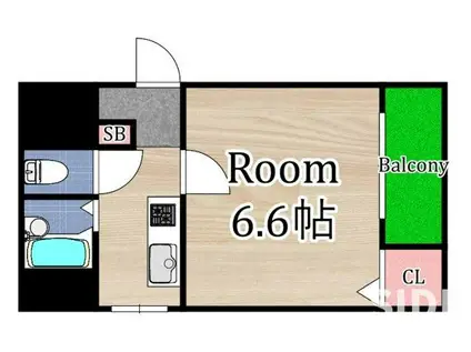 エムズパラッツォ都島(1K/8階)の間取り写真