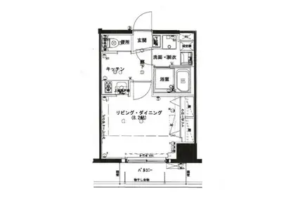 ハーモニーレジデンス錦糸町♯003(1K/9階)の間取り写真