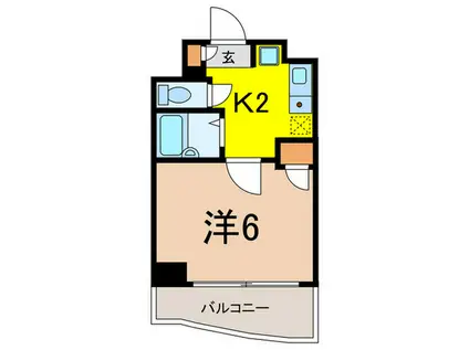 ヴェルステージ日本橋人形町(1K/5階)の間取り写真