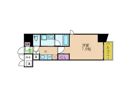 和良久ライフ(1K/10階)の間取り写真