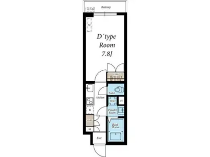リブリ・K&W上池台(1K/2階)の間取り写真