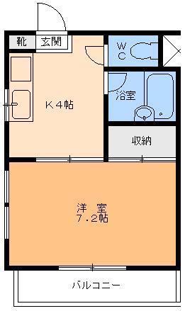 メゾンシーブリーム(1DK/5階)の間取り写真