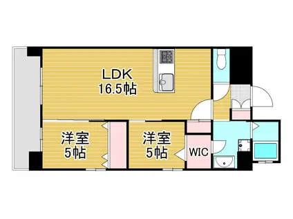 スマート到津(2LDK/4階)の間取り写真