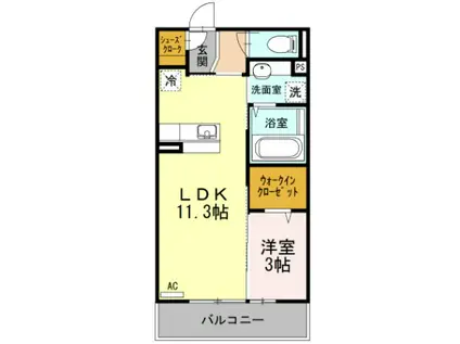 ブランシエラ(1LDK/3階)の間取り写真