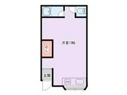 石津コーポMT(ワンルーム/1階)の間取り写真