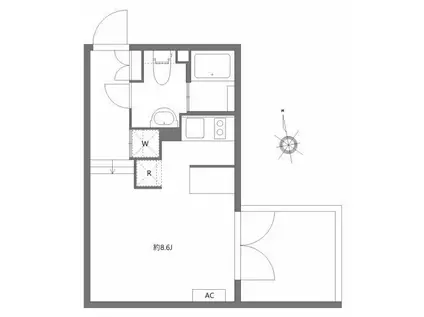 アレーロ西早稲田(ワンルーム/1階)の間取り写真