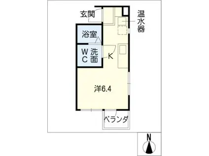 翔ずいうん(ワンルーム/3階)の間取り写真