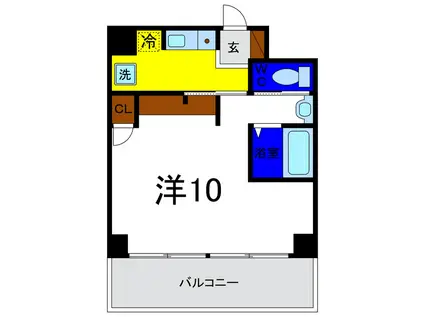 FACEビル(1K/2階)の間取り写真