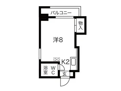 メゾンドマム(1K/5階)の間取り写真