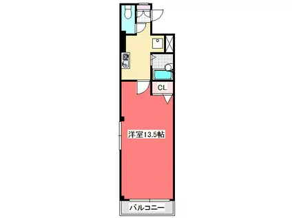 レジデンスHIRO(1K/3階)の間取り写真