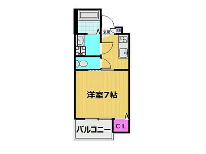 ドリーミーY(1K/2階)の間取り写真