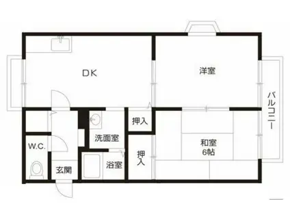 サンセリオ白井III(2DK/2階)の間取り写真