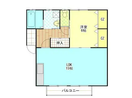 サンエイト(1LDK/1階)の間取り写真