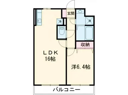 モアベリー(1LDK/3階)の間取り写真