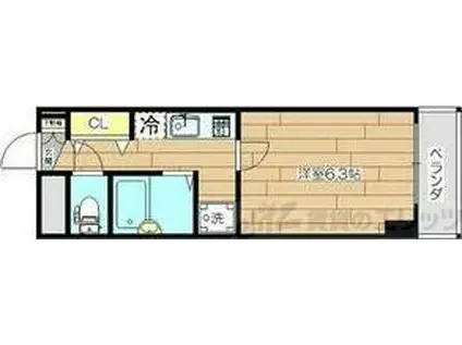 クレール相川(1K/2階)の間取り写真