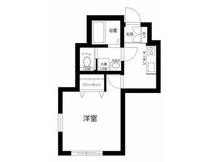 ソルナ西巣鴨(1K/1階)の間取り写真