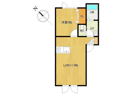 ALVO REGALO(1LDK/1階)の間取り写真