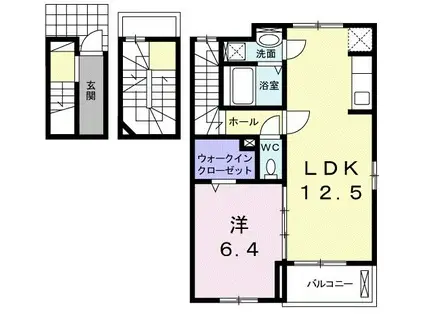 カーサ・フェリーチェ R-I(1LDK/3階)の間取り写真