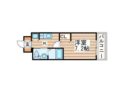 LASANTE上杉(1K/7階)の間取り写真