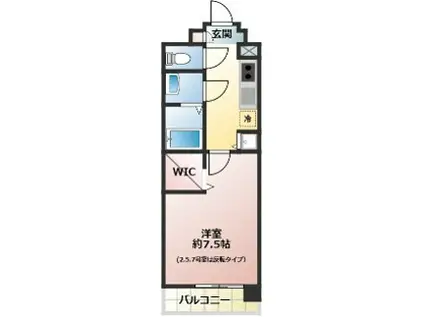 アンジェラ(1K/3階)の間取り写真