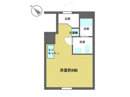 コンドミニアム ノヴィア・ブランカ(1K/4階)の間取り写真