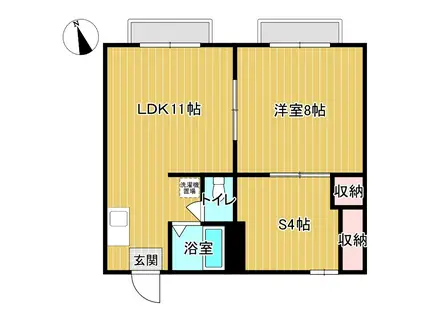 コーポ熊野(1SLDK/2階)の間取り写真