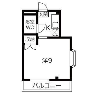 シンコーハイツ(1K/4階)の間取り写真