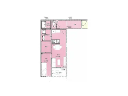 グランフォーレ宮浦(1LDK/1階)の間取り写真