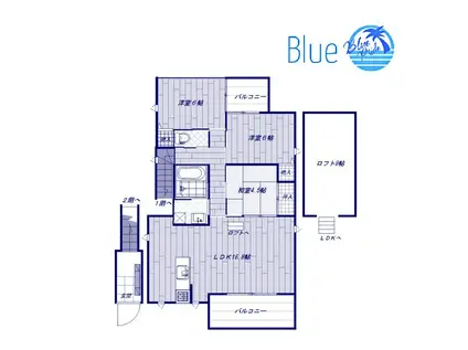 KHTテラス(2LDK/2階)の間取り写真