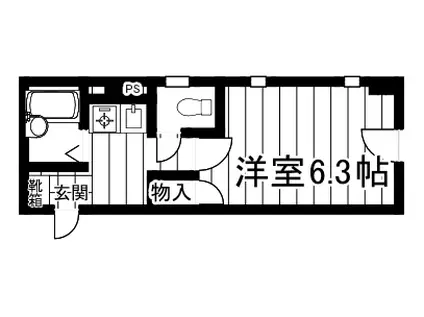 KIKUMAビル(1K/3階)の間取り写真