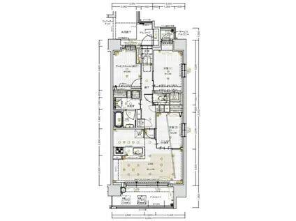 エスリード箕面船場阪大前(2LDK/3階)の間取り写真