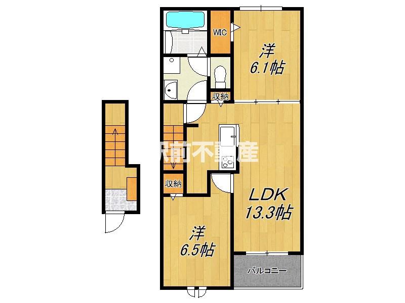 ポタージュ(2LDK/2階)の間取り写真