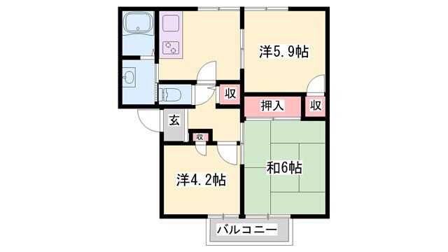 ハイツミラクル(3K/1階)の間取り写真
