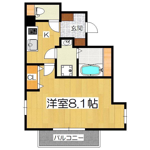 アドバンス京都デタンデュ(1K/4階)の間取り写真