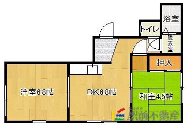 藤崎カステリア(2DK/4階)の間取り写真