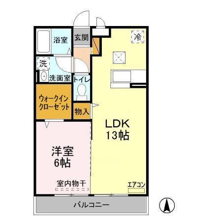 LARCHE (1LDK/1階)の間取り写真