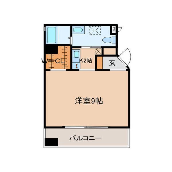 グランデ浄心(1K/1階)の間取り写真