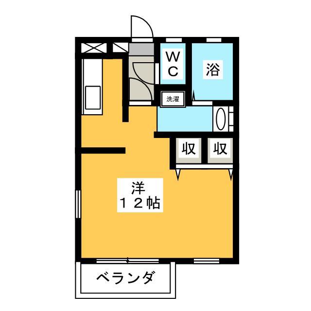 PARUMIRA オメガ(ワンルーム/3階)の間取り写真