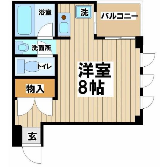 マンション松村(1K/2階)の間取り写真