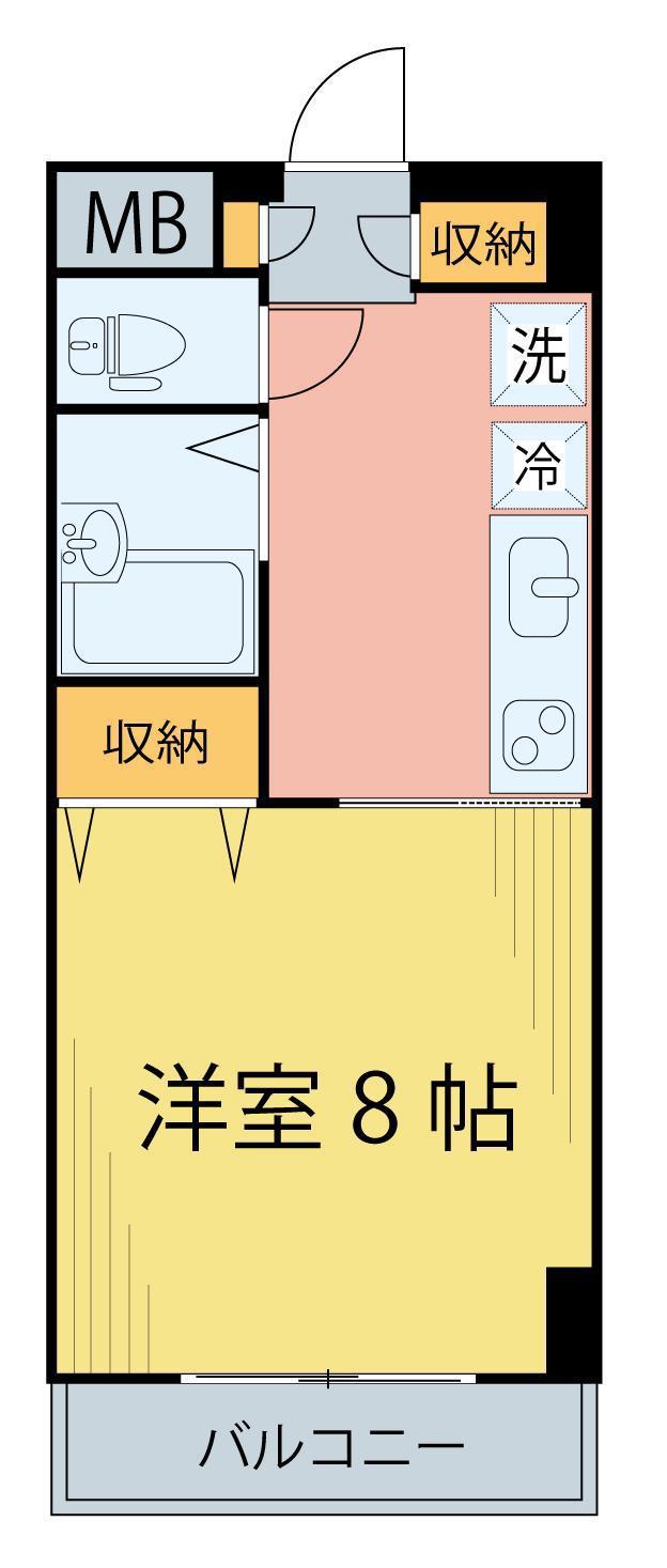ラ・フランスマンション本町(1K/3階)の間取り写真