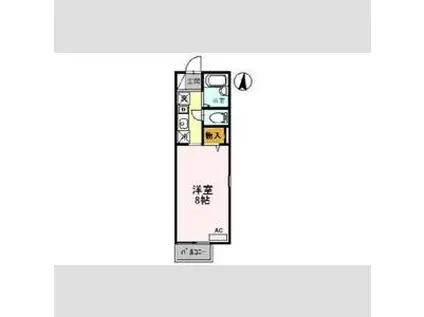 ソレーユ箕面(ワンルーム/2階)の間取り写真