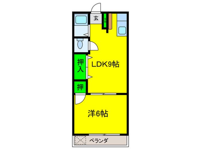 松旭マンション(1LDK/3階)の間取り写真