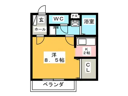 SAFFRAAN COURT(ワンルーム/2階)の間取り写真