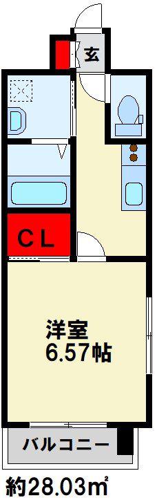 KSK南小倉コアプレイス(1K/2階)の間取り写真