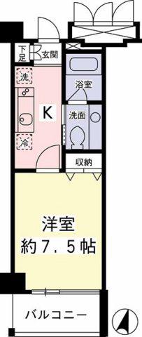 フィシオ笹塚(1K/5階)の間取り写真