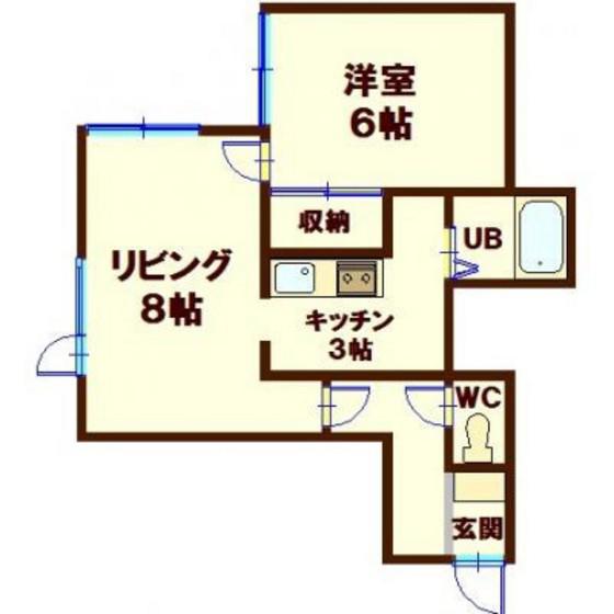サンロード高盛II(1LDK/1階)の間取り写真