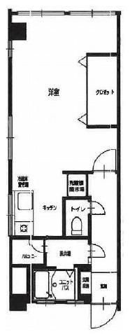 横井第三ビル(ワンルーム/6階)の間取り写真