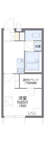 レオパレスRTフォーブル(1K/1階)の間取り写真